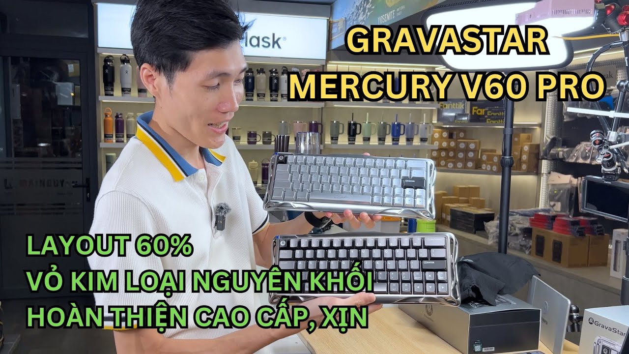 Trên tay bàn phím cơ Gravastar Mercury V60 Pro: Layout 60%, thiết kế rất đẹp và xịn