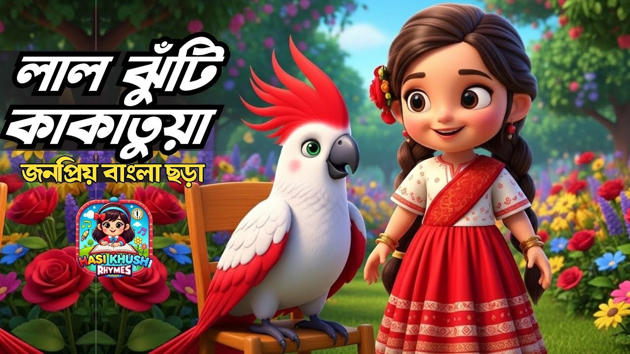 লাল ঝুঁটি কাকাতুয়া | Bangla Rhymes Collection | Hasi Khushi Rhymes