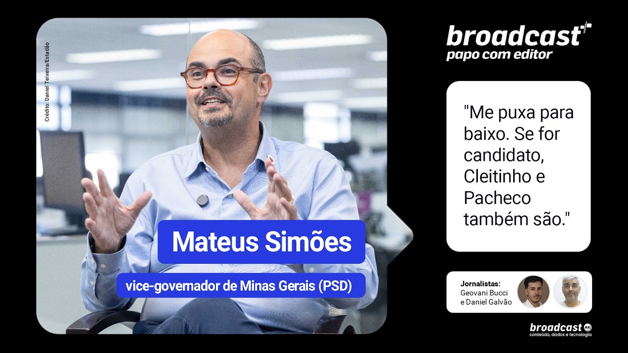 Papo com Editor: Mateus Simões diz não se sentir atacado por Flávio e chama Lula de mentiroso