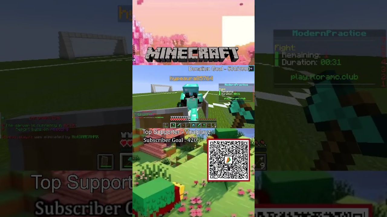 Playing Minecraft With Subcribers| Hindi Gameplay | #shortslive