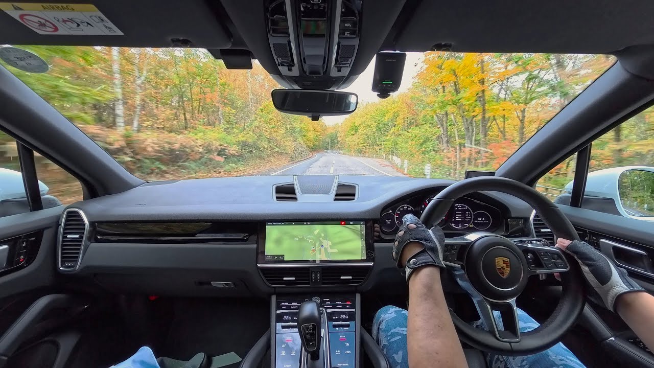 紅葉のTōge 峠をドライブ - 乗鞍エコーライン 長野県道84号 乗鞍高原 - Porsche Cayenne - 車載動画