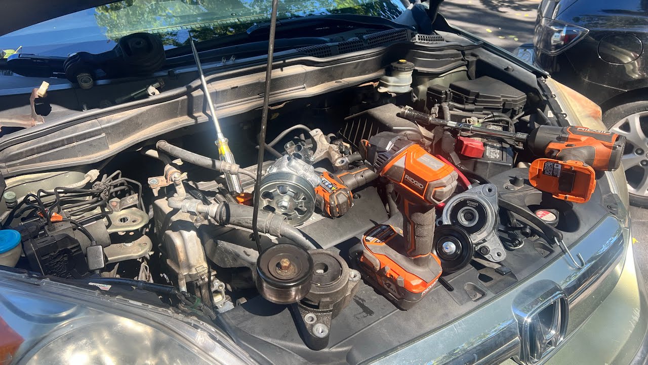 09 Honda CRV belt tensioner replacement. 