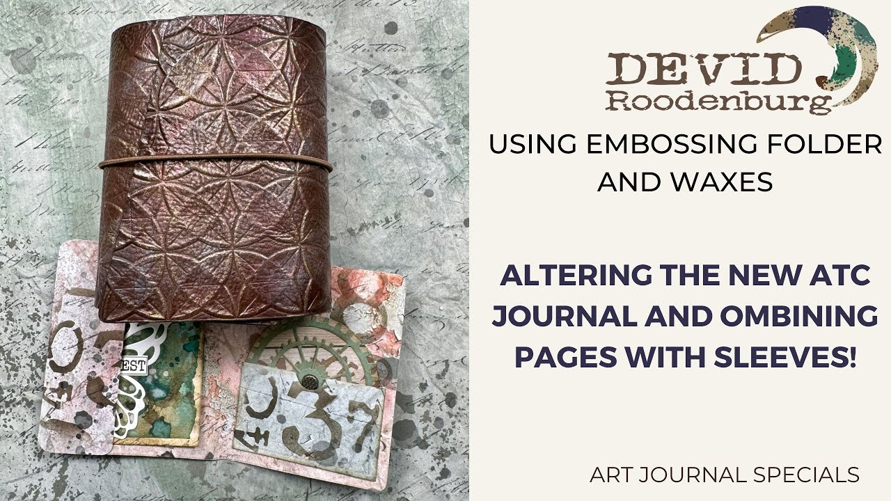 Decorating the ATC journal and combining pages with sleeves