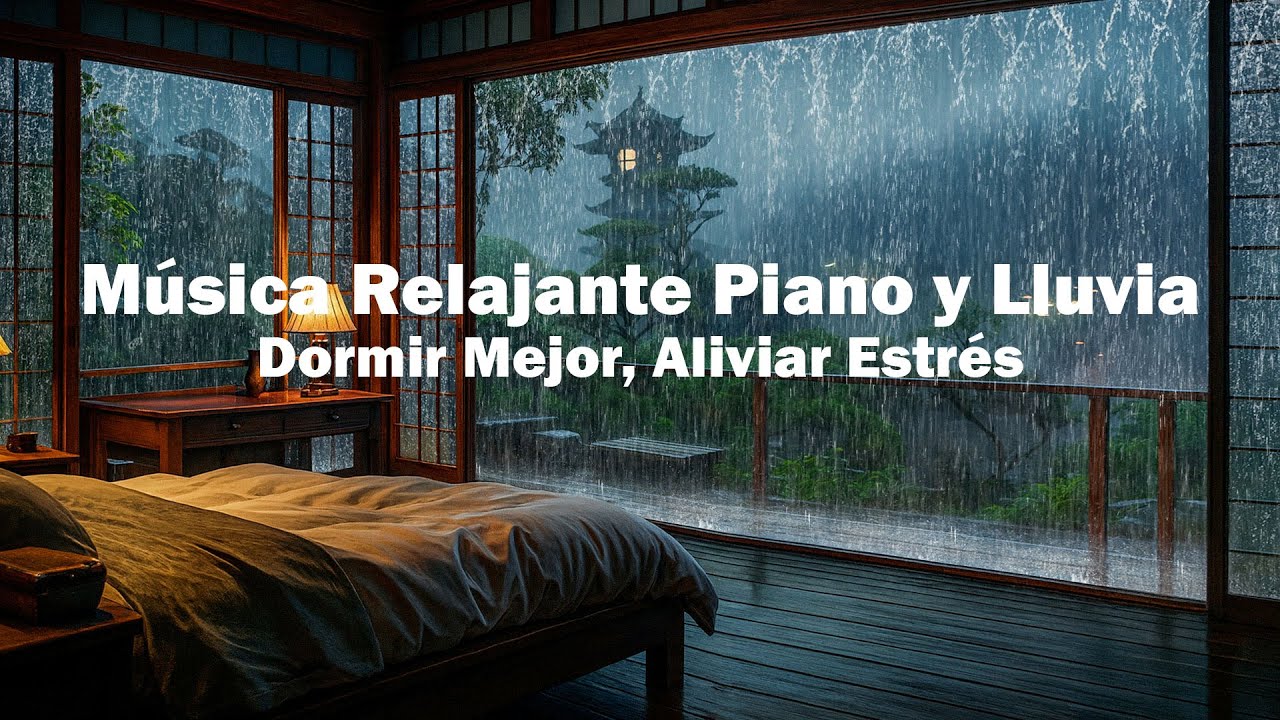 Música Relajante para Dormir,Estudiar,Meditación –Piano Relajante y Lluvia Suave para Sueño Profundo
