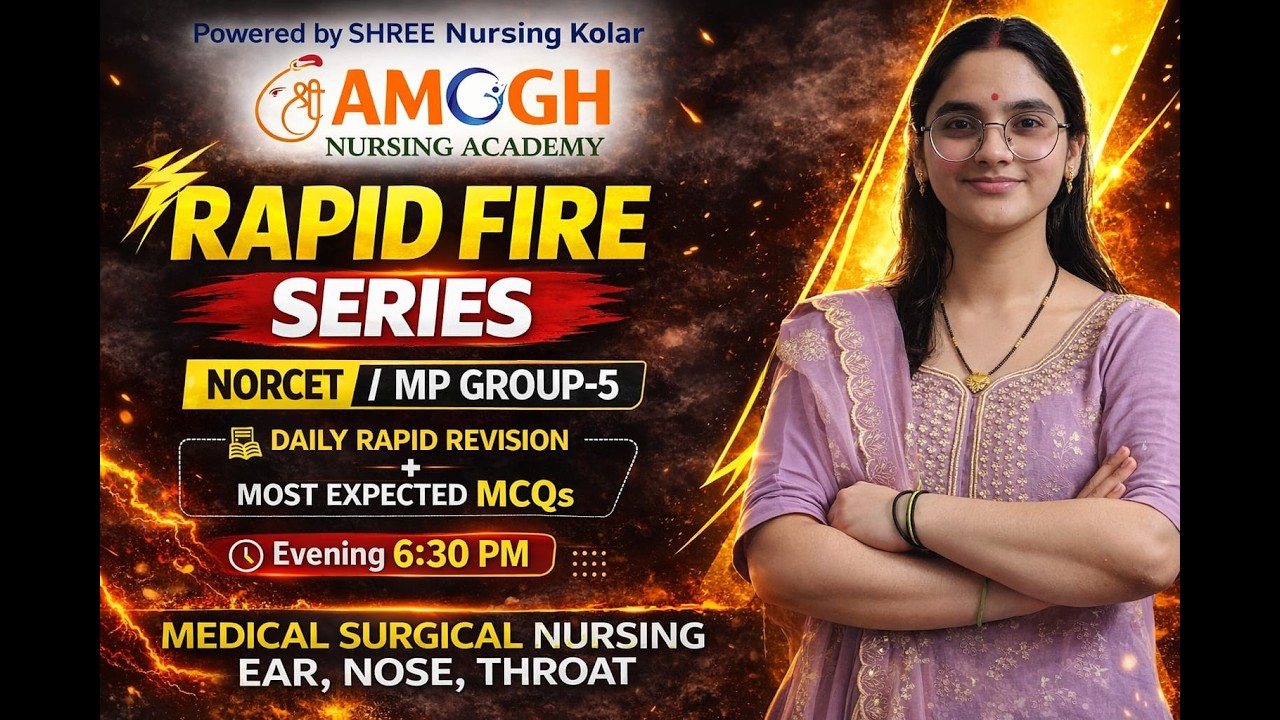 AIIMS NORCET & MP GROUP 5 RAPID FIRE MCQ SERIES #norcet  #norcetmcq #aiimsdelhi #norcetaiims2026