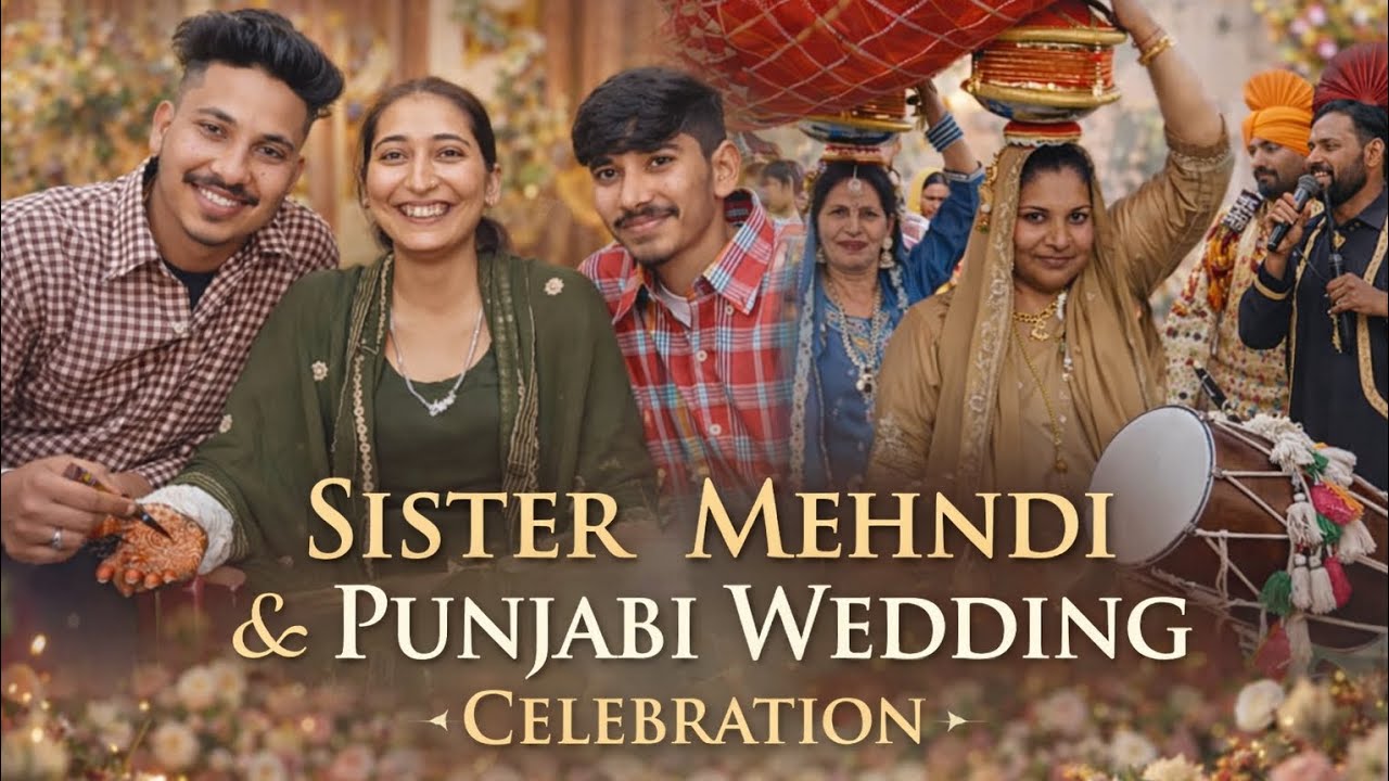 Sister’s Mehndi Ceremony 💚 | Grand Punjabi Wedding Celebration | Life with Sourav Kamboj #vlog 