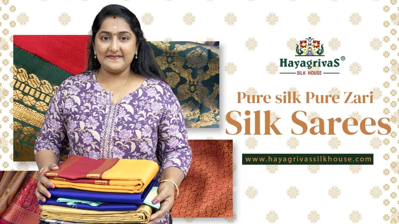 15 mins Live with Hayagrivas Silk House—Pure Silk Pure Zari sarees #handloom #newarrivals