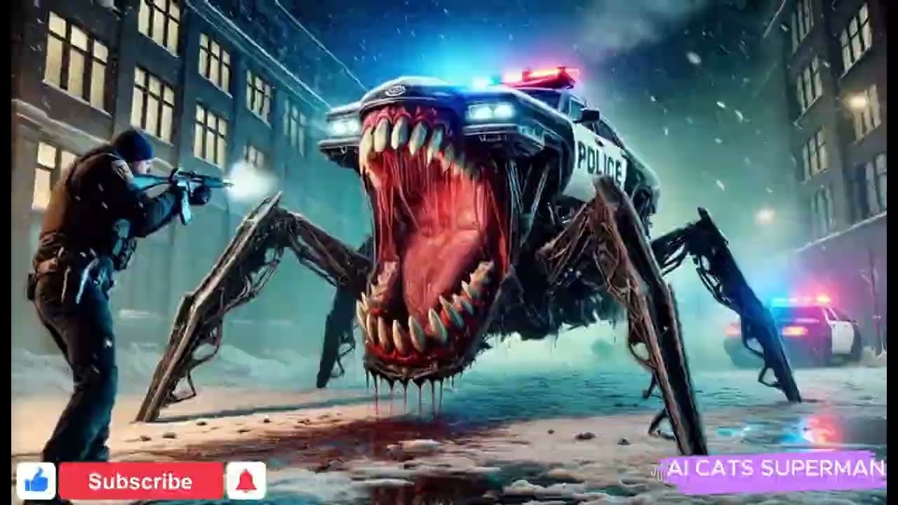 HorrorNightmare On Christmas Eve Police Cars Turned Monster Beas - Coffin Dance Song (Cover)