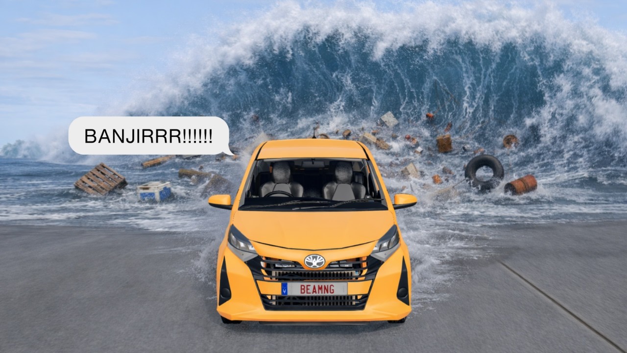 Gimana Jadinya Mobil Vs Banjir??