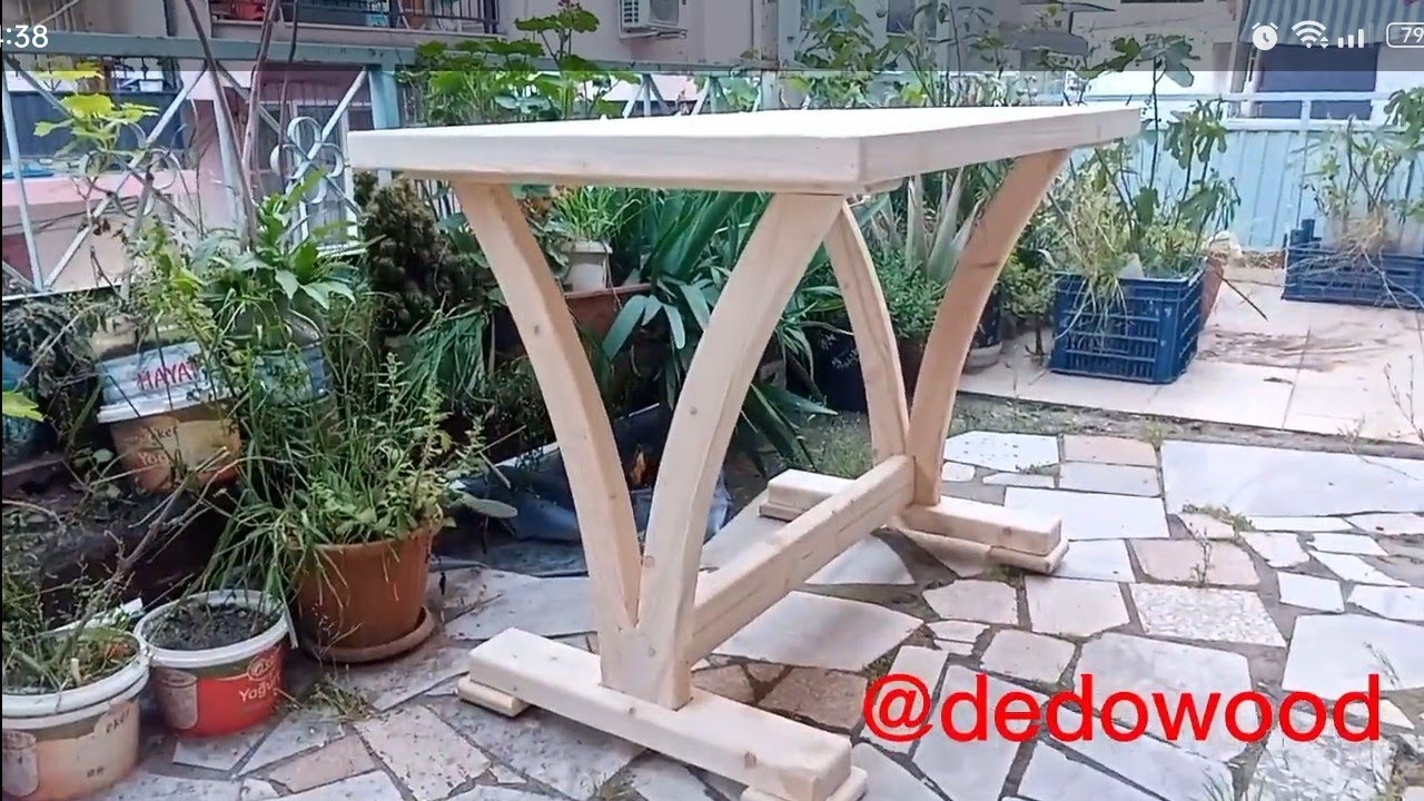 Palet takozlarından, Ahşap Masa Yapımı (wooden table making)