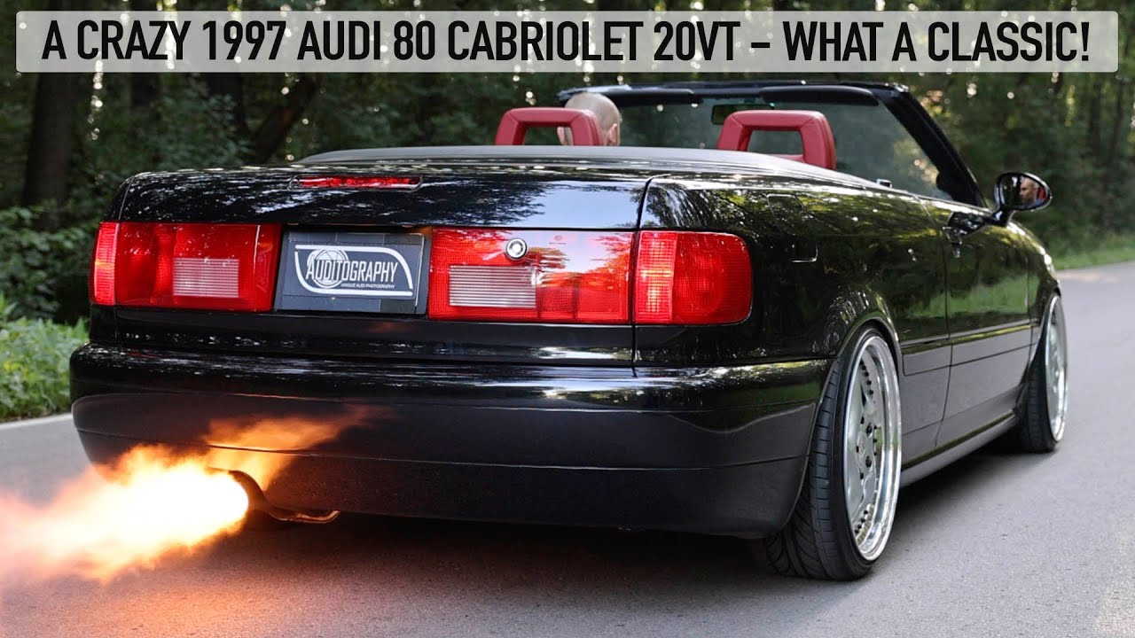 WHAT A CLASSIC! 1997 AUDI 80 CABRIOLET 20VT TURBO - PRISTINE CONDITION & INSANE SOUNDS - 4K