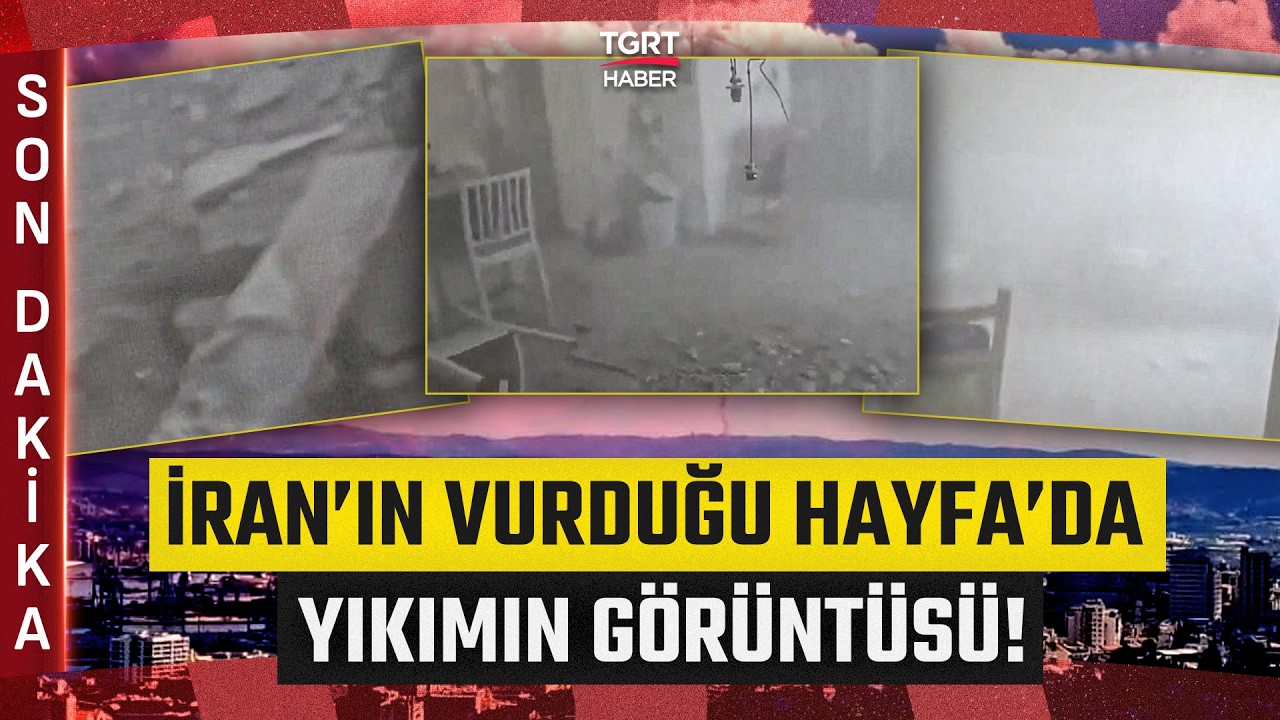 #SONDAKİKA | İran'ın Vurduğu Hayfa'da Yıkımın Görüntüsü! - TGRT Haber