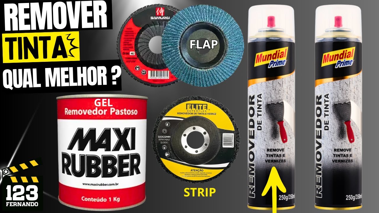 GEL REMOVEDOR, SPRAY REMOVEDOR, DISCO FLAP OU DISCO REMOVEDOR DE TINTA E FERRUGEM? QUAL O MELHOR