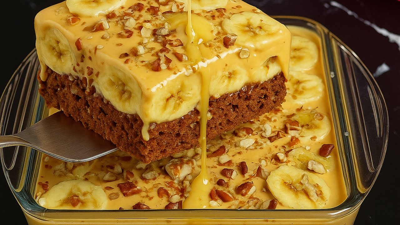 Nur Kekse und Bananen! Das einfachste Dessert ohne Backen, das jeder liebt!