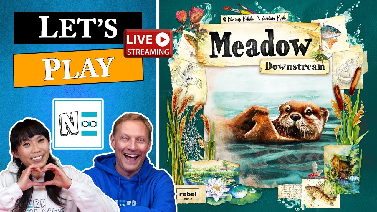 Let's Play MEADOW: Downstream -  Live Board Game Playthrough & Review #114