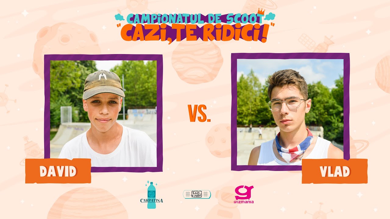 DAVID vs. VLAD 1/4 Campionatul de SCOOT Cazi, te ridici!