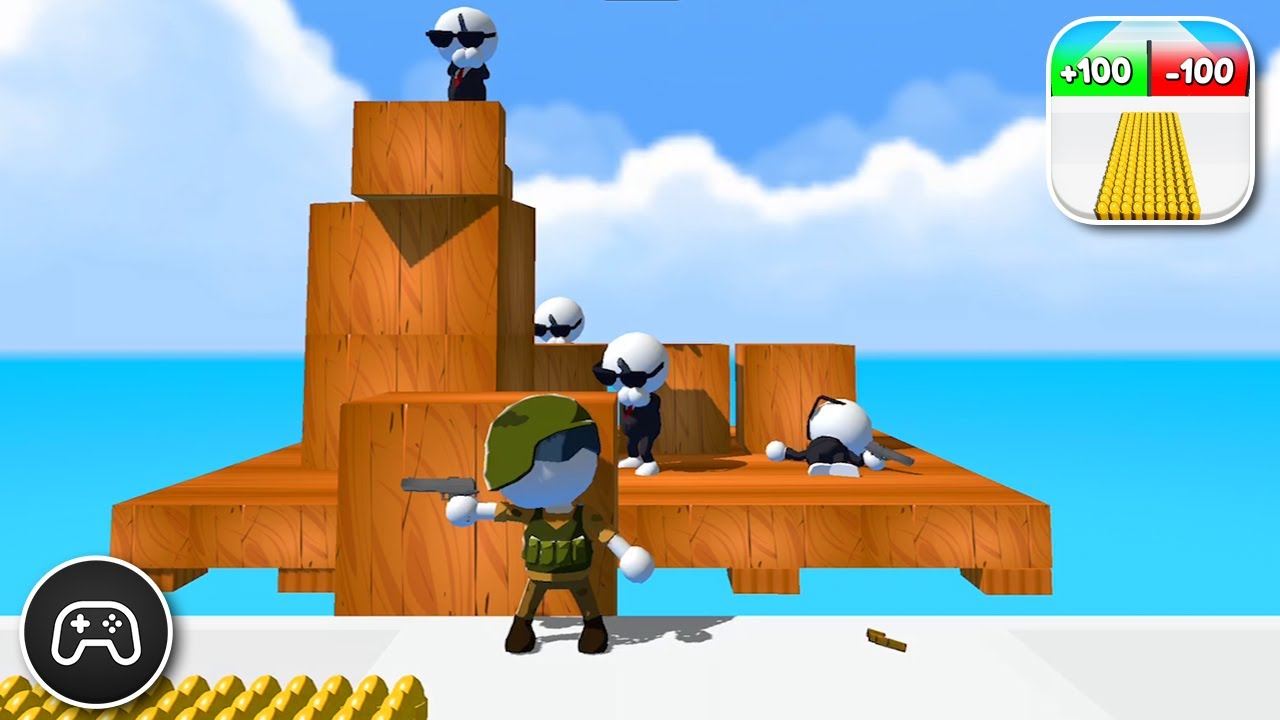 Bullet Army Run - Gameplay Walkthrough Part 2 - Casual Game Levels 6-7 (iOS, Android)