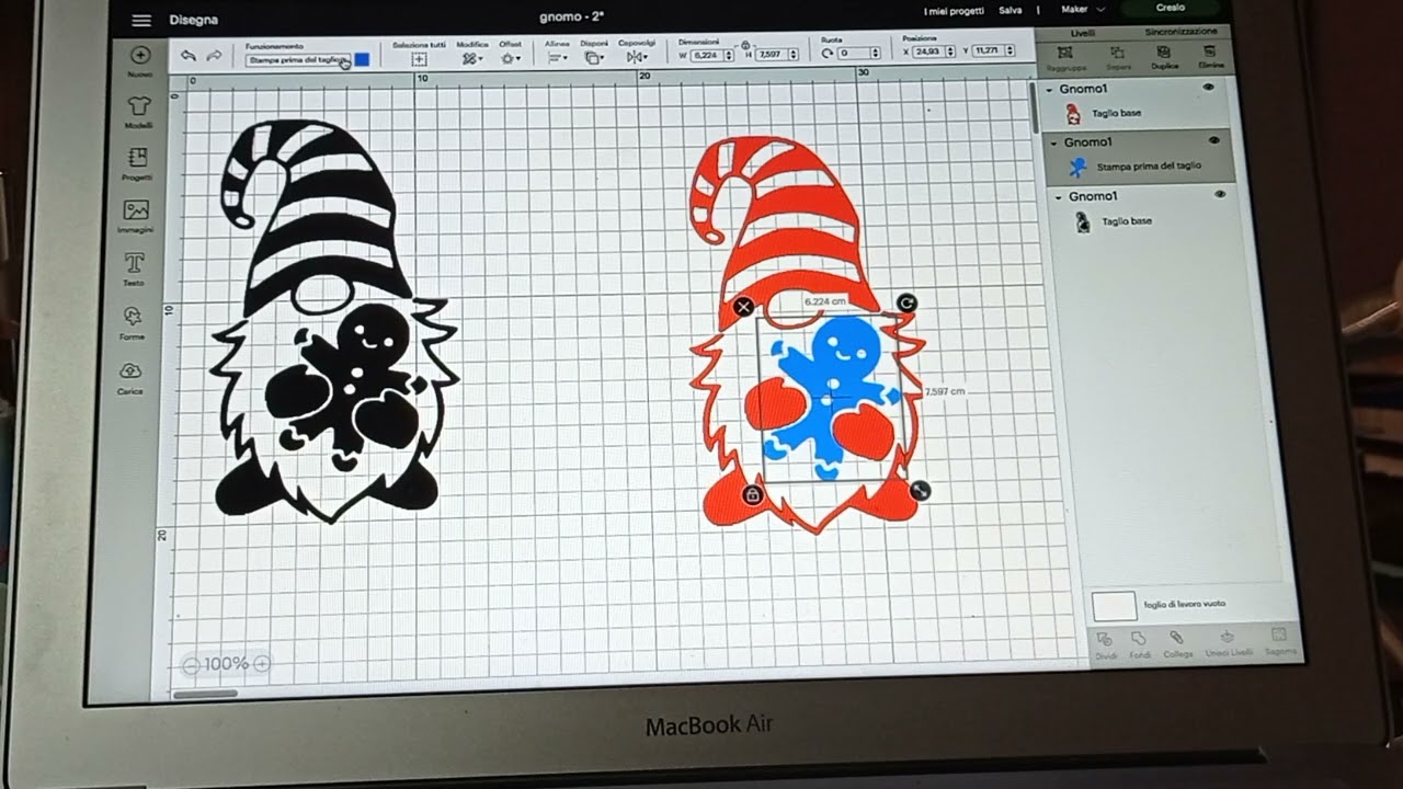 CARICARE UN'IMMAGINE SU DESIGN SPACE CRICUT MAKER parte 4
