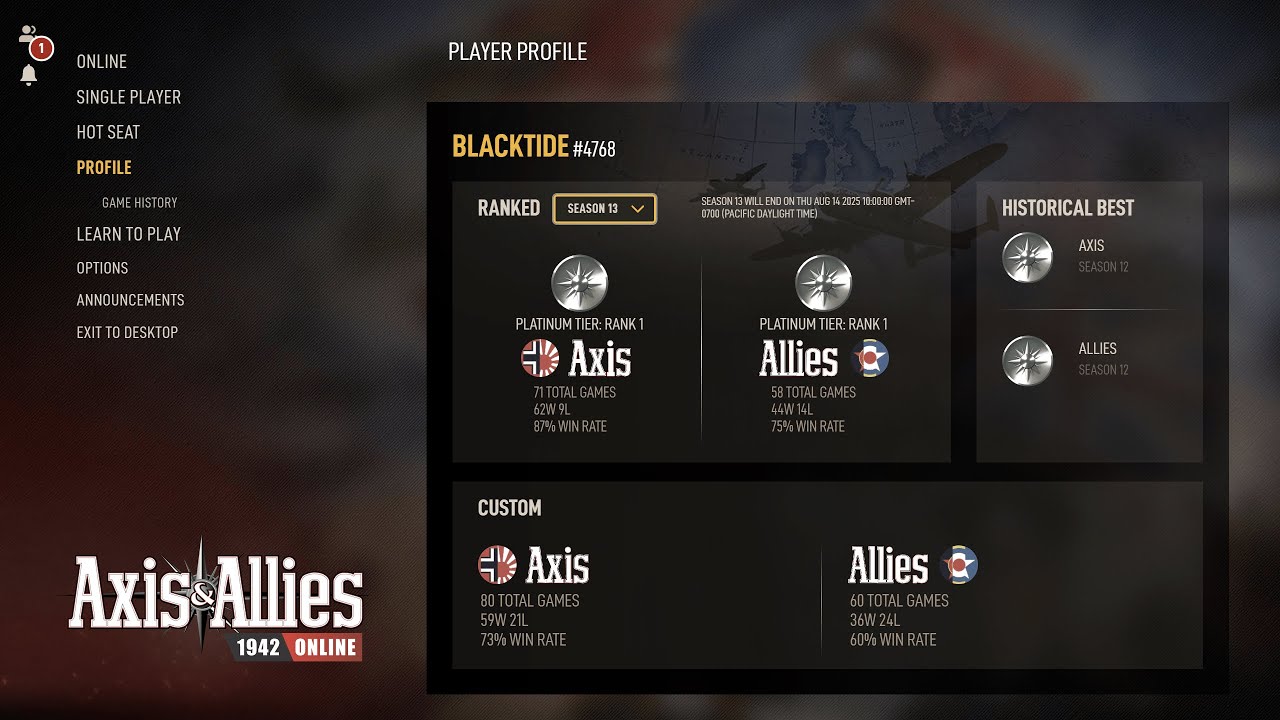 Axis and Allies 1942 | Major Pain vs Blacktide Colonel's Division Season 18 (Game 1, Part 2)