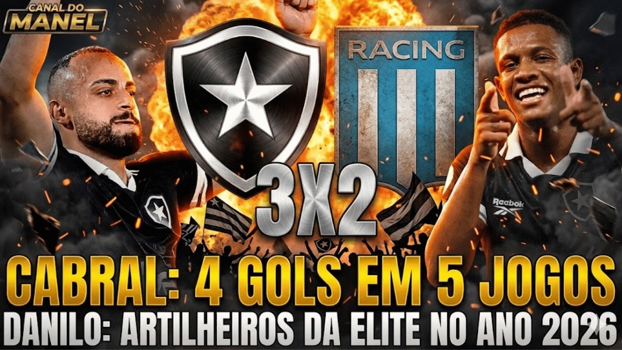 🚨 5 JOGOS SEM PERDER |  BOTAFOGO QUEBRA INVENCIBILIDADE HIST&Oacute;RICA DO RACING | CABRAL E DANILO VOANDO
