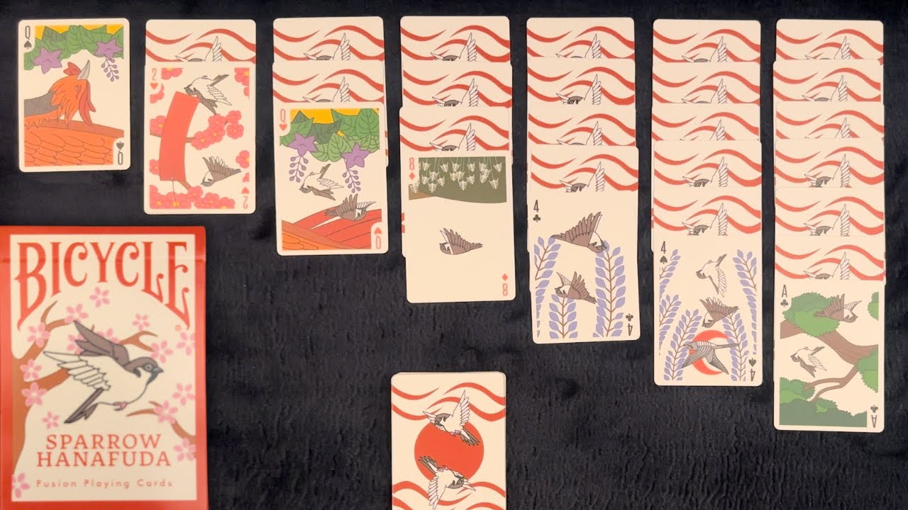 The Sparrow Hanafuda Deck ~ ASMR Solitaire #603