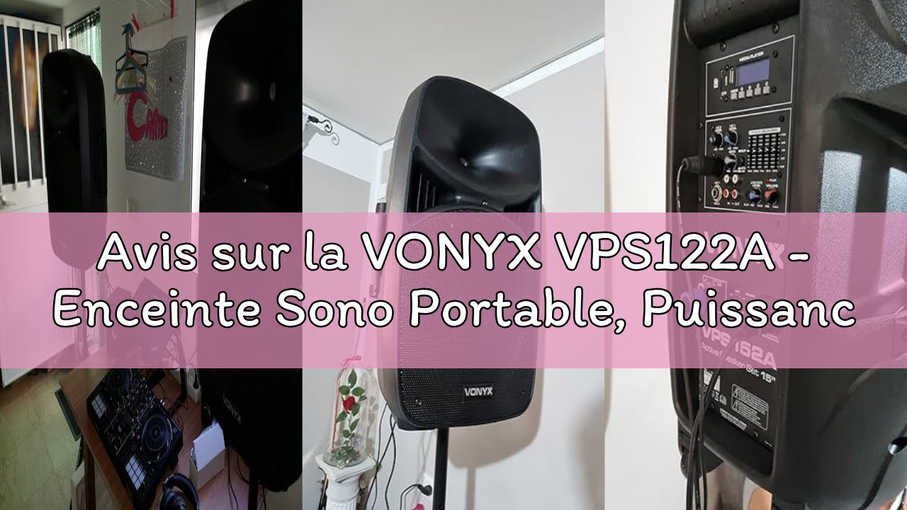Avis sur la VONYX VPS122A - Enceinte Sono Portable, Puissance de 800W, LEDs au Rythme de la Musique,
