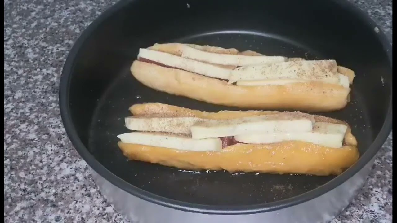 PLATANO QUESO Y BOCADILLO CON FREIDORA DE AIRE O HORNO #cocinacasera #cocinacasera #juanlotero