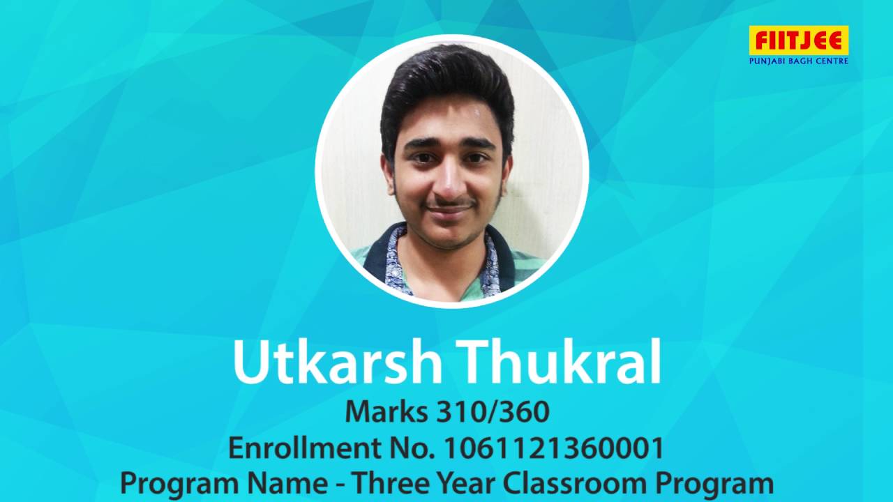 FIITJEE Punjabi Bagh Centre : JEE Main 2016, Result Update