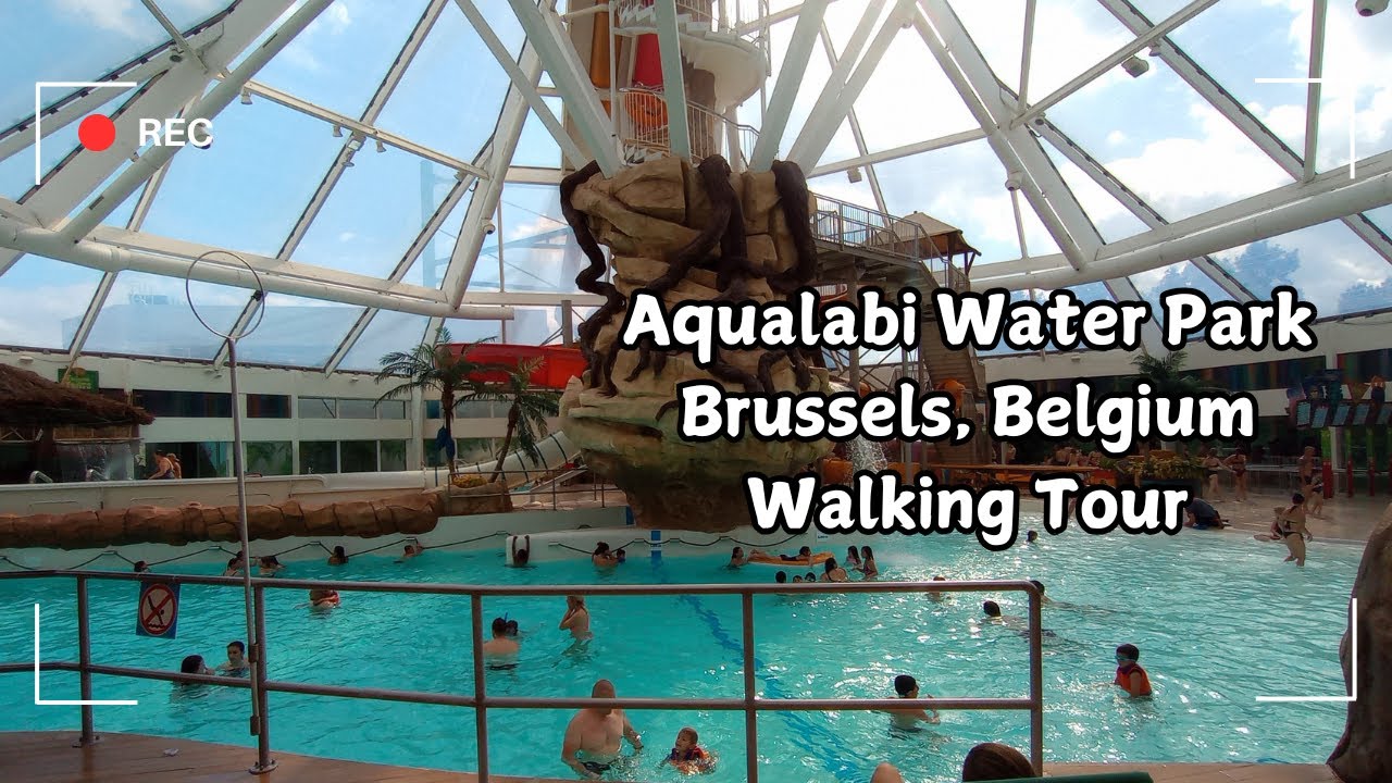 Aqualibi Belgium Water Park Walking Tour Raw Footage
