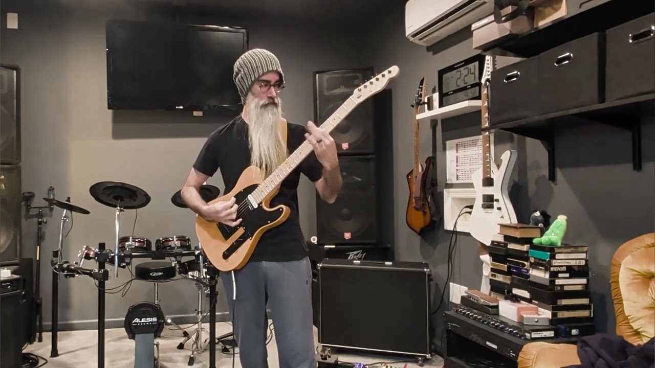 Custom Baritone Telecaster first play (Drop A)