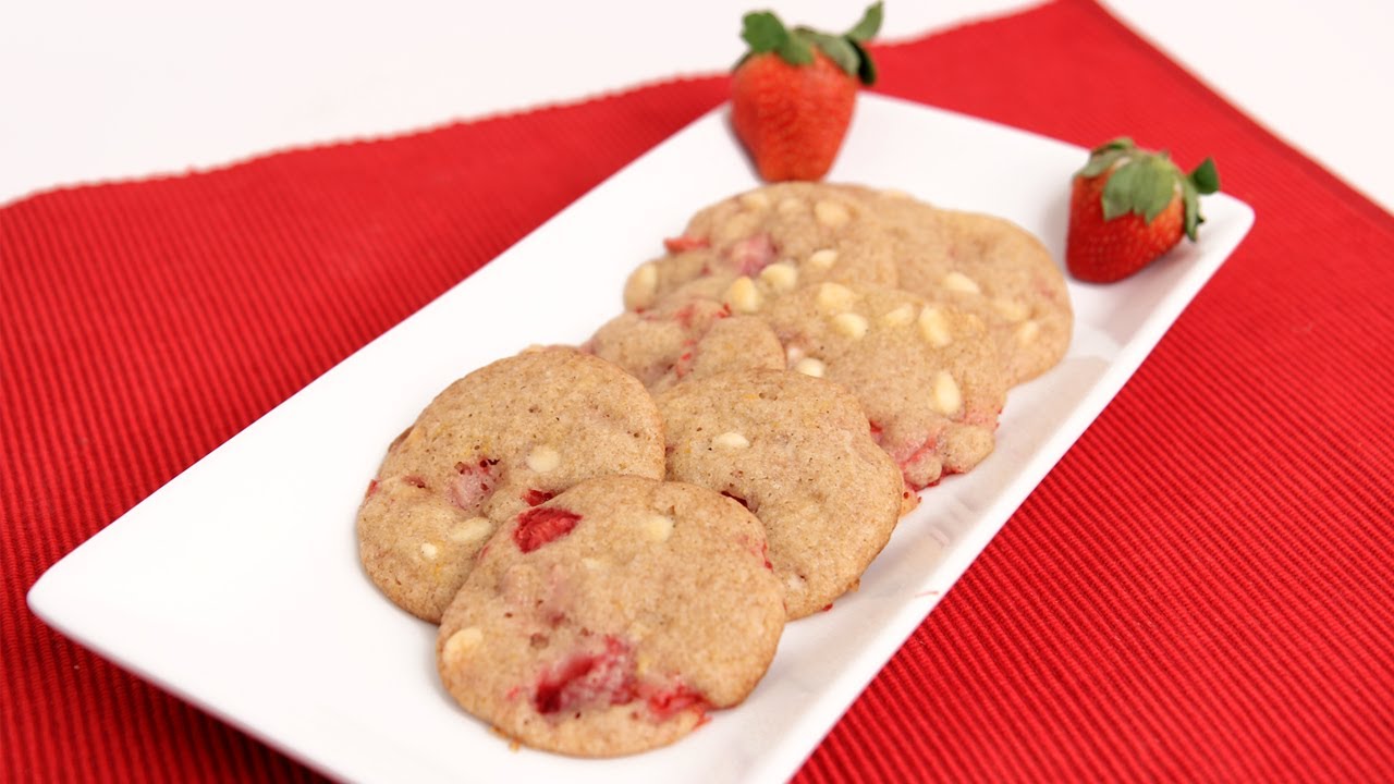 White Chocolate Strawberry Cookies Recipe - Laura Vitale - Laura in the Kitchen Episode729
