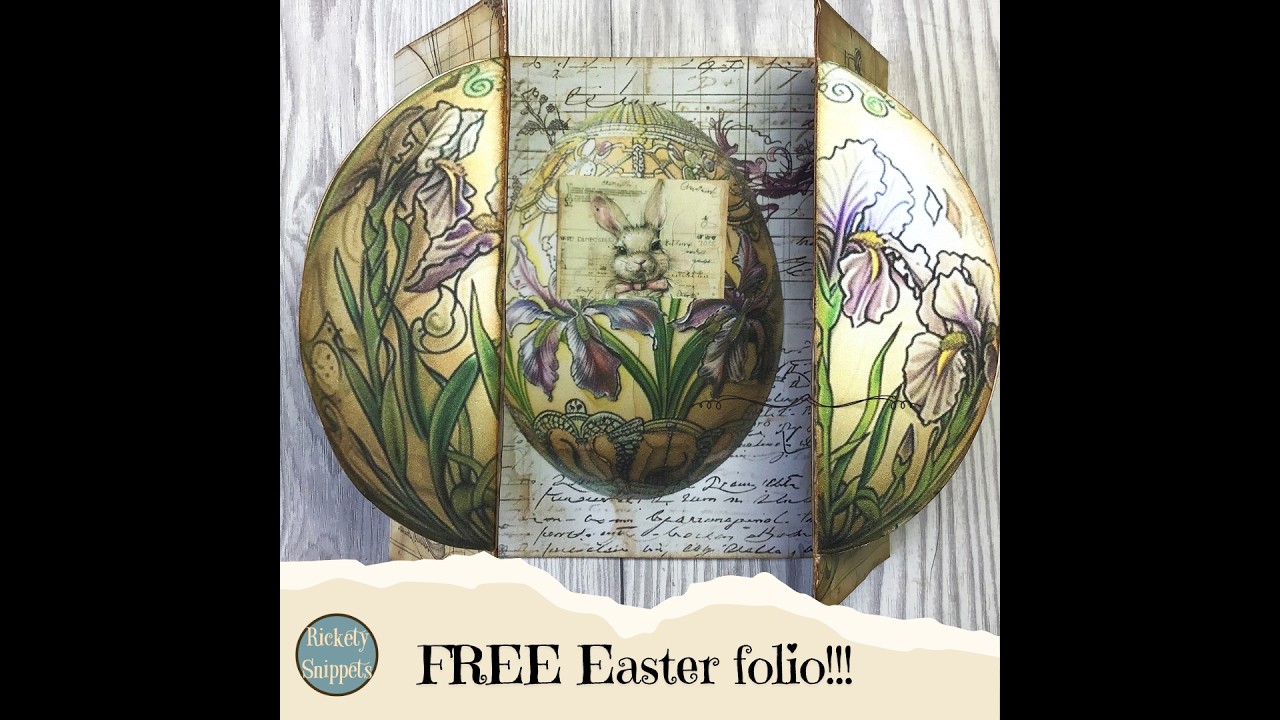 🐣 FREE junk journal printables!!!! Follow along with me to create this Easter folder with ephemera 🐣