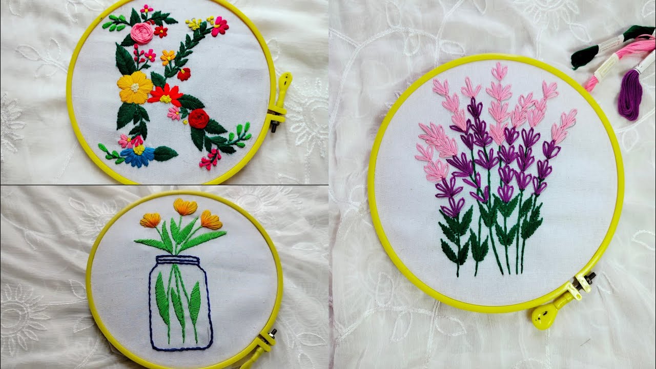 Hand Embroidery Compilation / Embroidery For Beginners 