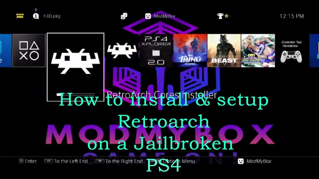 Как настроить и установить Retroarch на взломанную PS4.