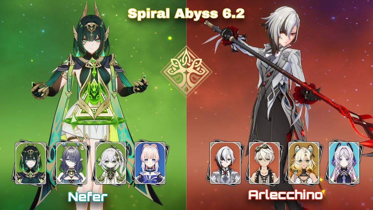 C0 Nefer Hypercarry & C1 Arlecchino Melt | Spiral Abyss 6.2 | Genshin Impact