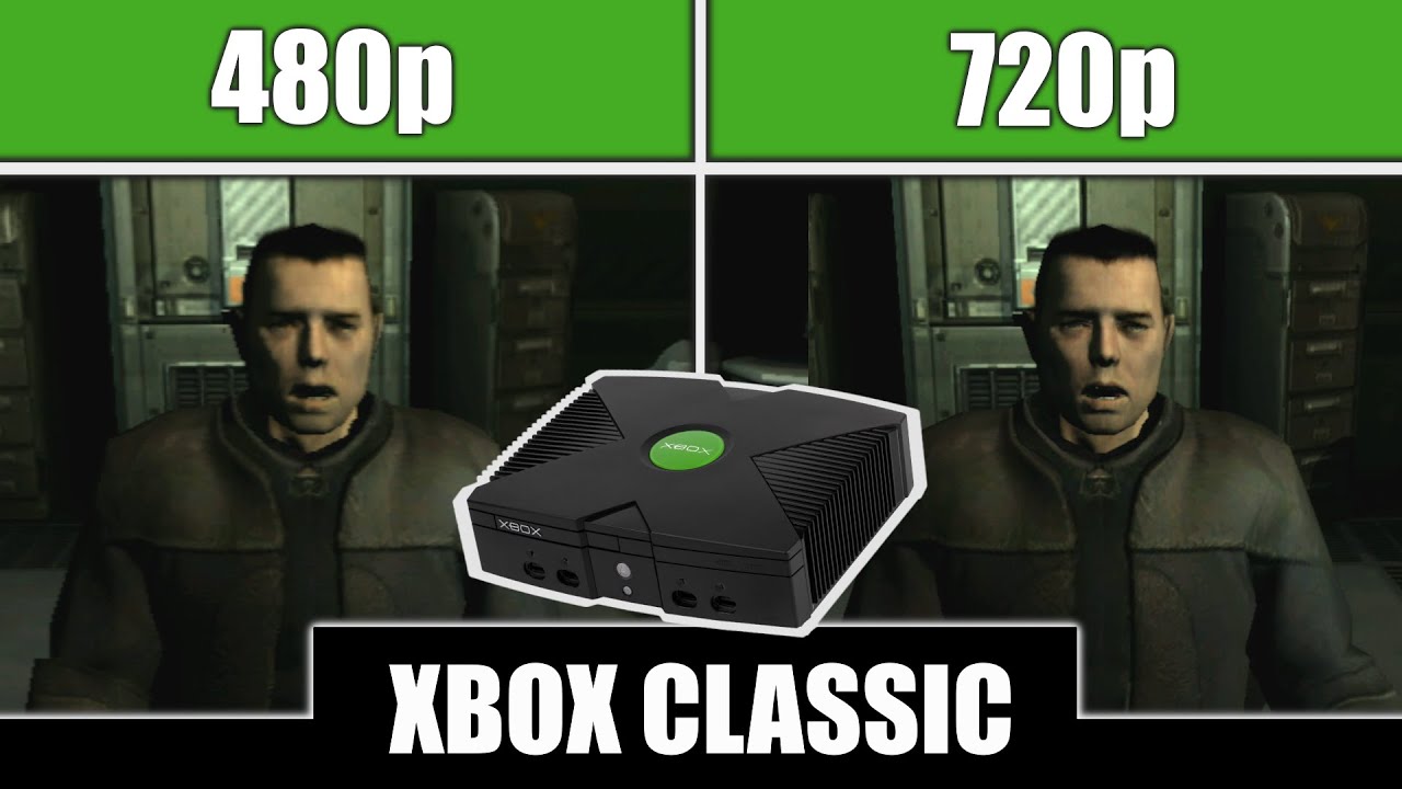 Doom 3 - 480p vs 720p patched on Xbox Classic with 128MB Upgrade - Improved Image Quality