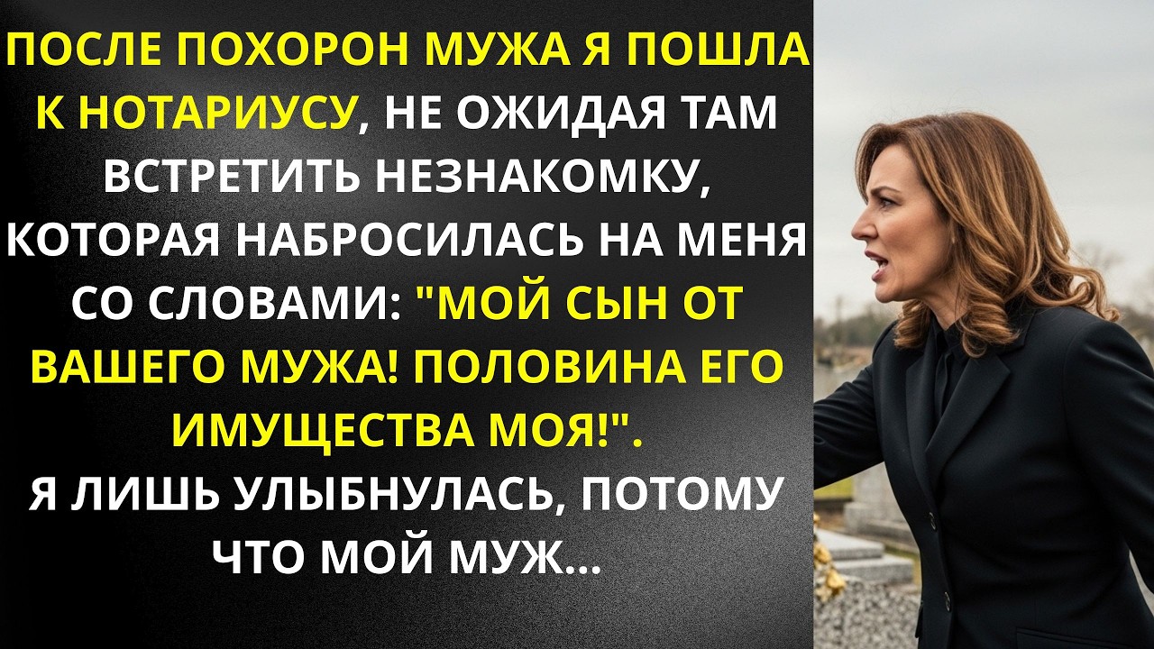 После похорон у нотариуса незнакомка закричала   Мой сын от вашего мужа!  Я улыбнулась, ведь муж
