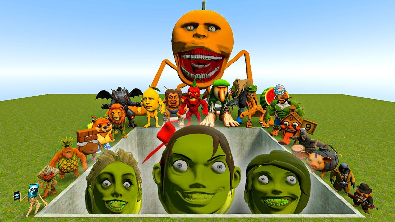 ALL NEW ITALIAN AI BRAINROT MEMES VS THE GIANT PIT WITH FEMALE LIN GANG MELON! - Garry's Mod