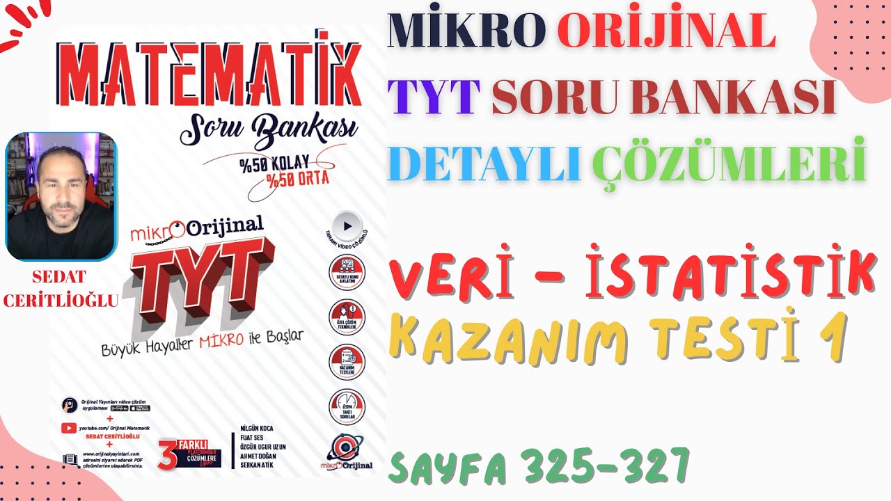 2026 MİKRO ORİJİNAL TYT SORU BANKASI ÇÖZÜMLERİ SYF325-327 #orijinalmatematik #mikroorijinal #yks2026