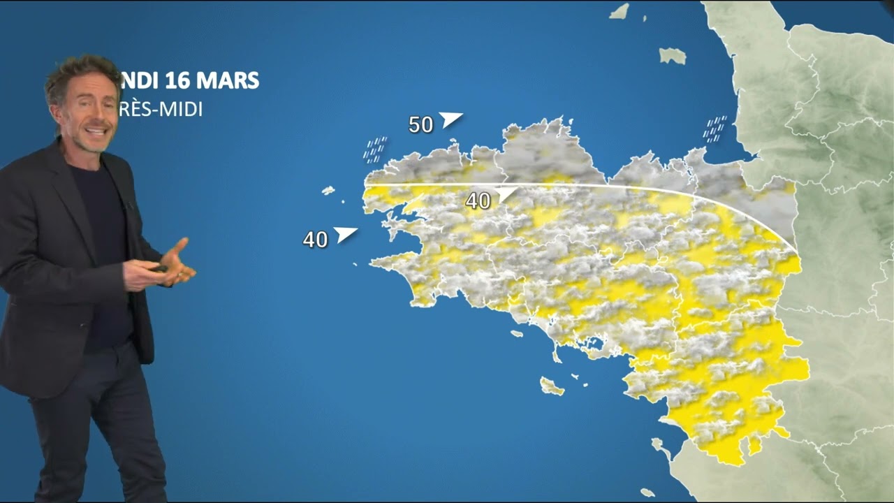 Bulletin météo pour le lundi 16 mars 2026