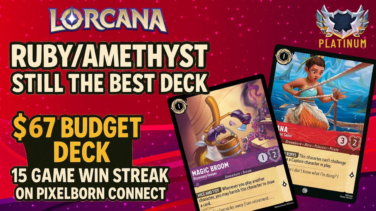Ruby/Amethyst still the BEST DECK in LORCANA Set 8? Budget Deck Profile & Showcase