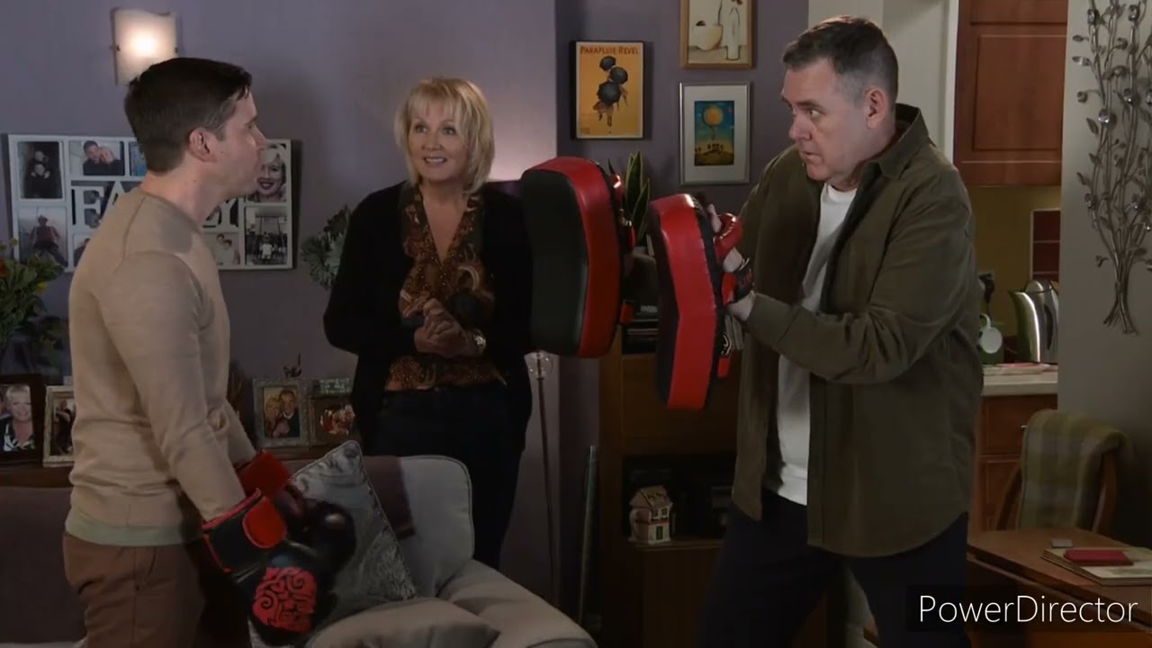 Coronation Street - George Punches Todd With Boxing Glove (3rd February 2023)