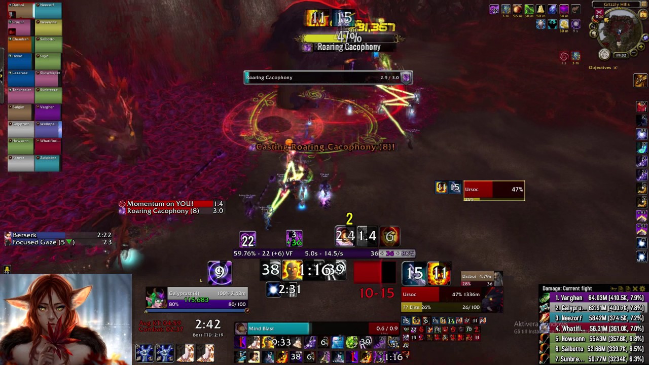 Ursoc Mythic rank 1 - Shadow Priest - 644k dps