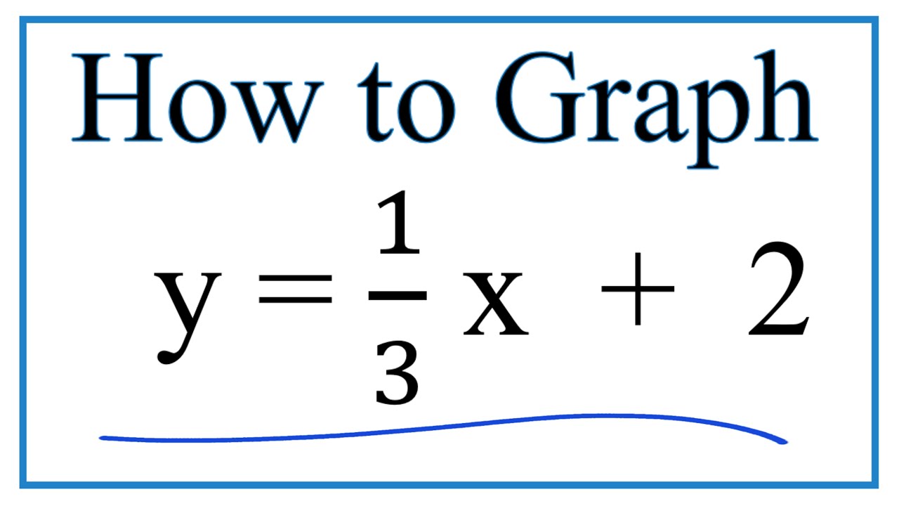 How to Graph y = 1/3x + 2
