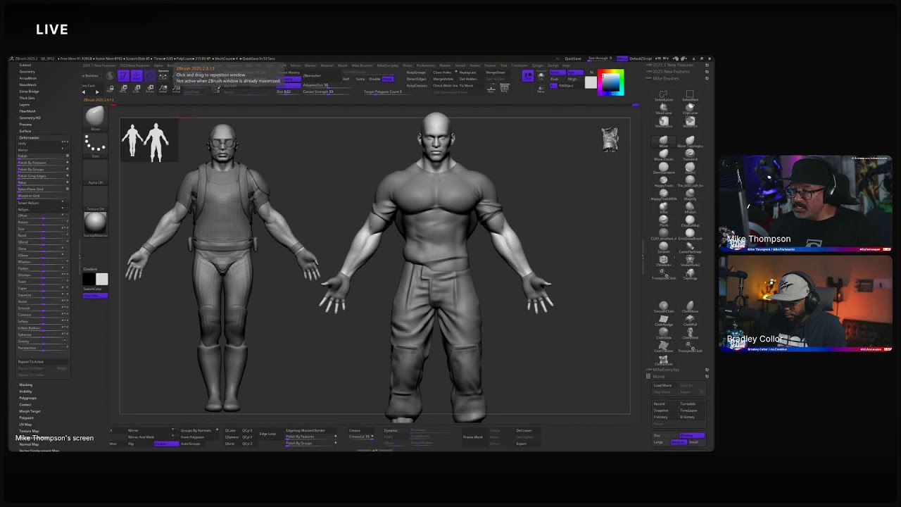 ZBrush Live with Stylus League with Mike and Bradley 2025