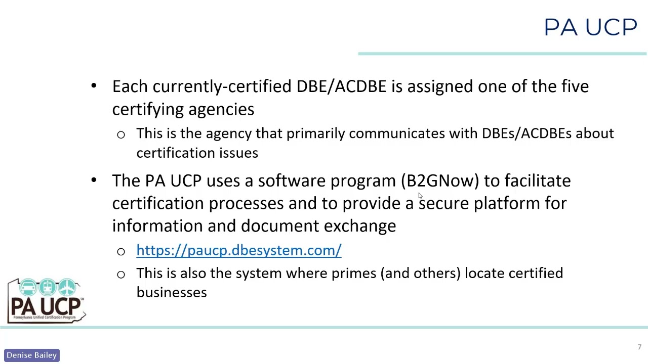 PA UCP DBE Program IFR Certification Reevaluation - Creating a Personal Narrative Statement