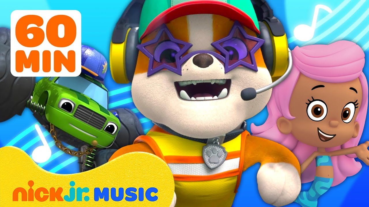 Hip-Hop Songs from Bubble Guppies, Rubble & Crew, Blaze, and More! 🎤 | 60 Minutes | Nick Jr. Music