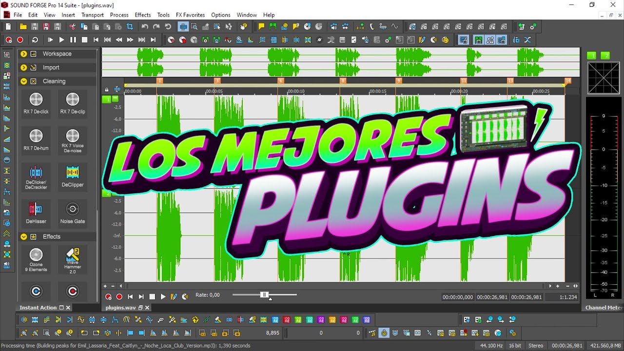 SOUND FORGE PRO 14 - los mejores PLUGINS efectos bestias TIP 5