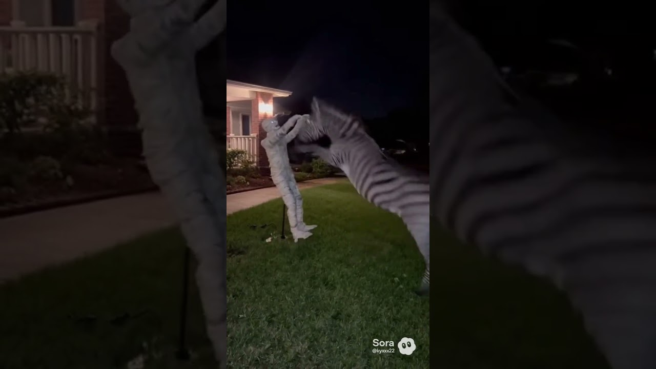 Animal Battle: Animated Halloween Decorations🧟‍♂️