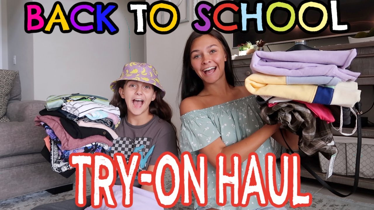 BIGGEST BACK TO SCHOOL SHOPPING TRY ON HAUL 2020! EMMA AND ELLIE